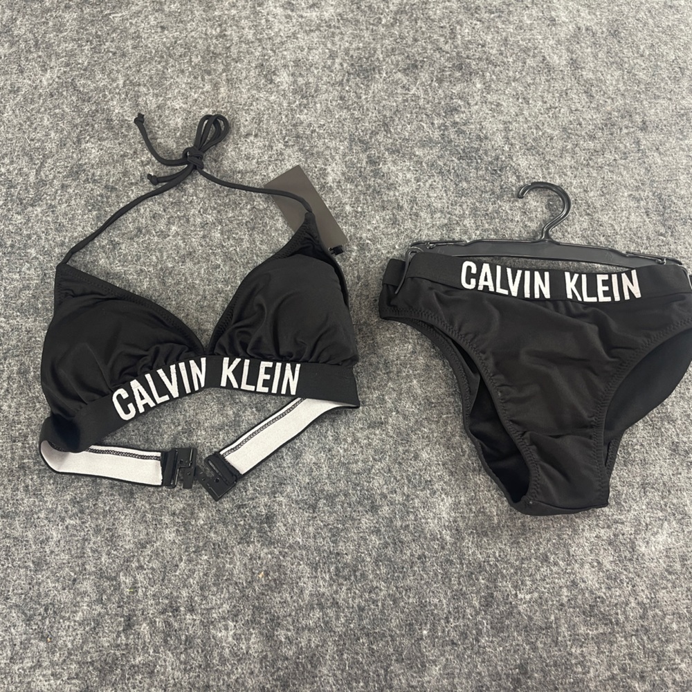 Calvin Klein Bikini Set Womens Black Swimsuit Beach Body Suit Pick Size n90